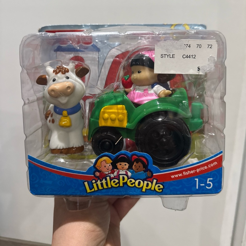 2003 Little People FARM TRACTOR C-4309 with Sonya Lee and Cow